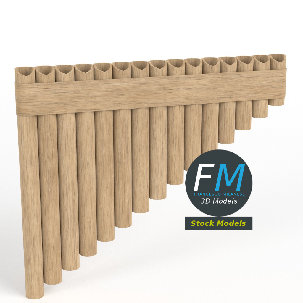3D-Modell - Panflöte - 01