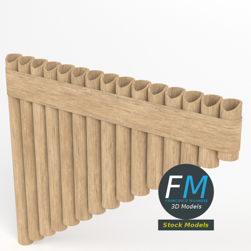 3D-Modell - Panflöte - 02