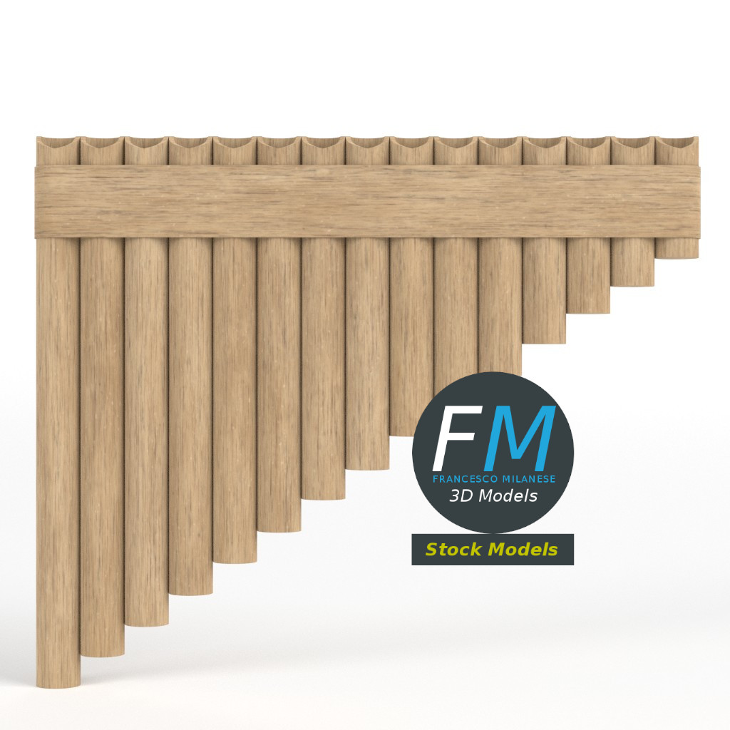 3D-Modell - Panflöte - 03