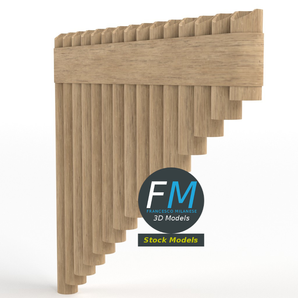 3D-Modell - Panflöte - 04