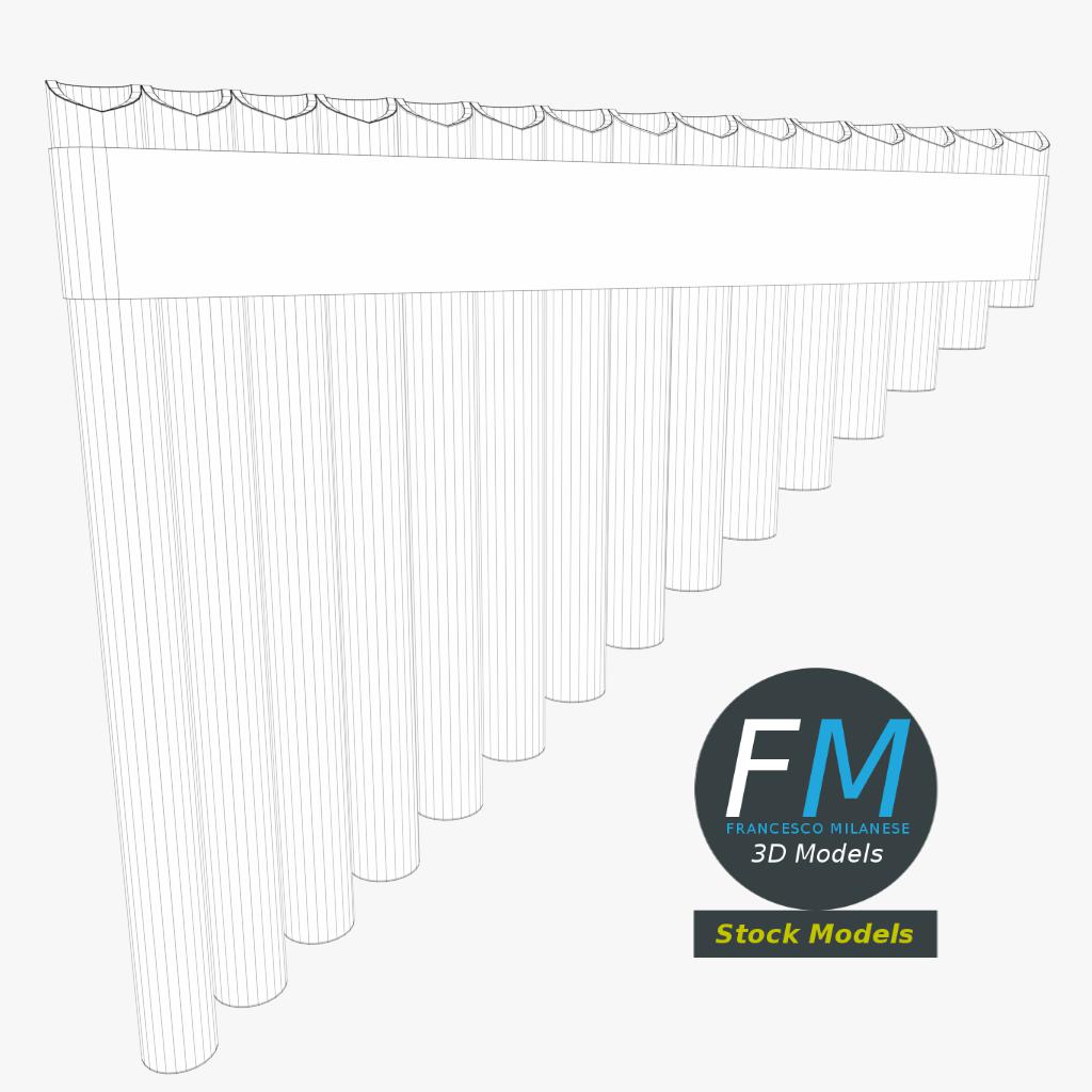 3D-Modell - Panflöte - 07