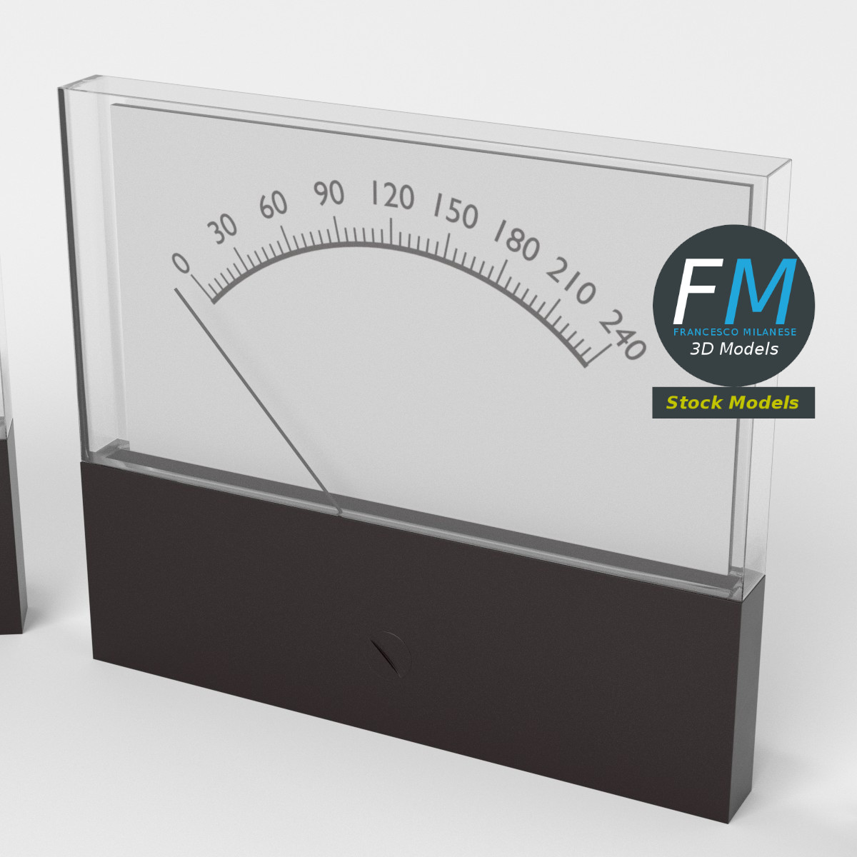 3D-Modell - Analoge Einbau-Voltmeter - 05