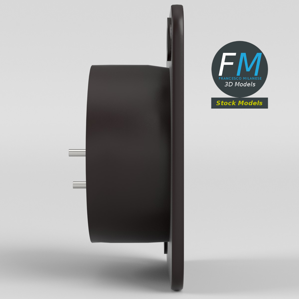 3D-Modell - XLR-Einbaubuchse - 04
