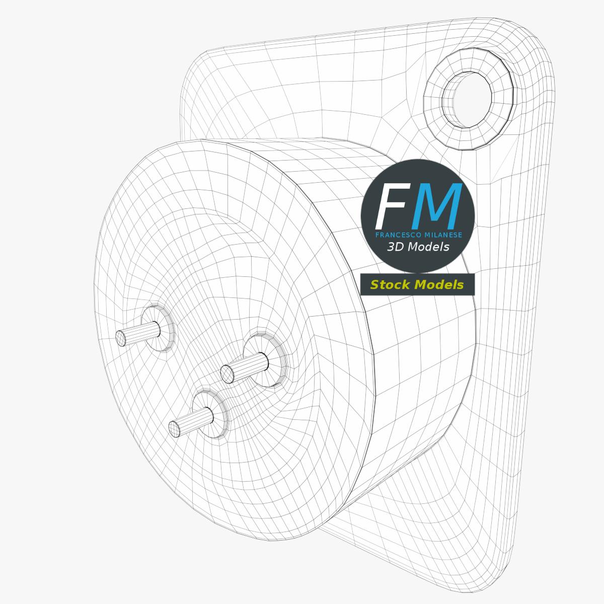 3D-Modell - XLR-Einbaustecker - 08