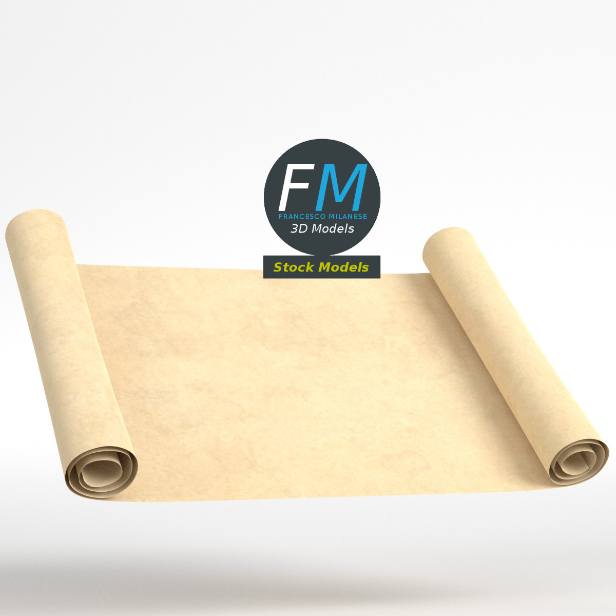3D-Modell - Papierrolle - 01