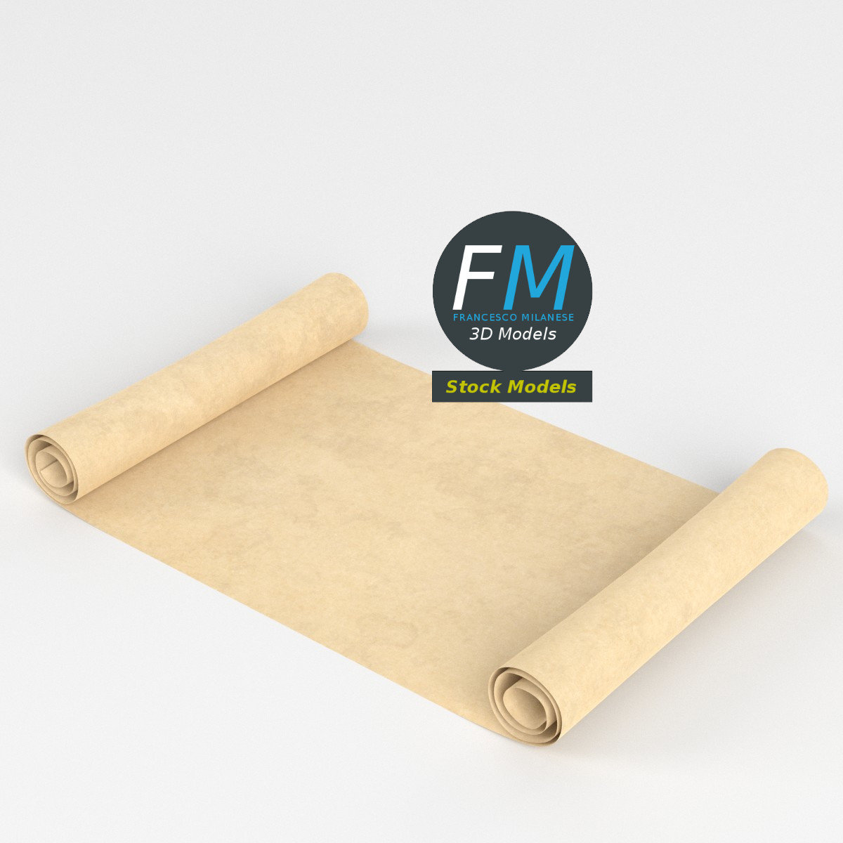 3D-Modell - Papierrolle - 02