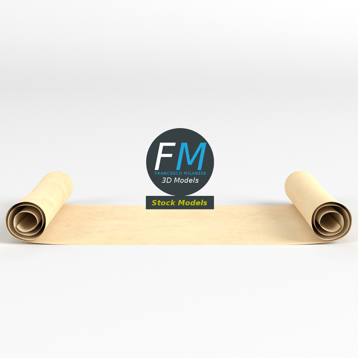 3D-Modell - Papierrolle - 03
