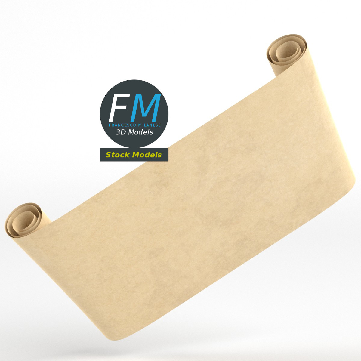 3D-Modell - Papierrolle - 04