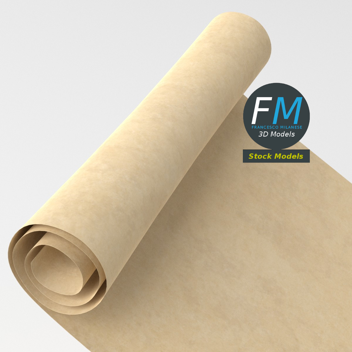 3D-Modell - Papierrolle - 05