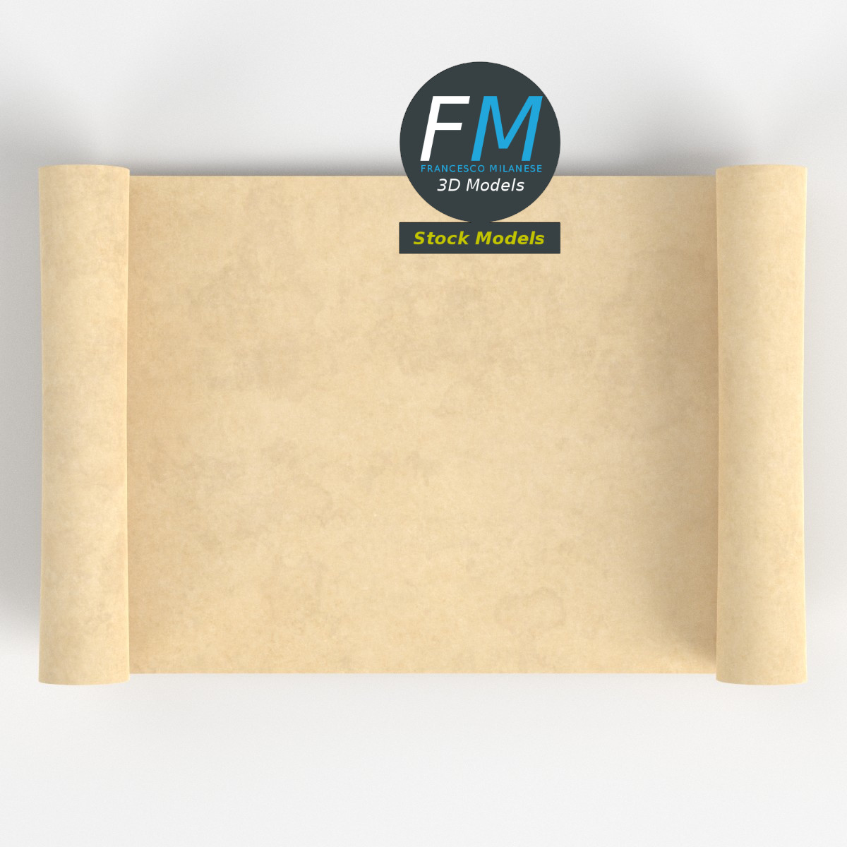 3D-Modell - Papierrolle - 06