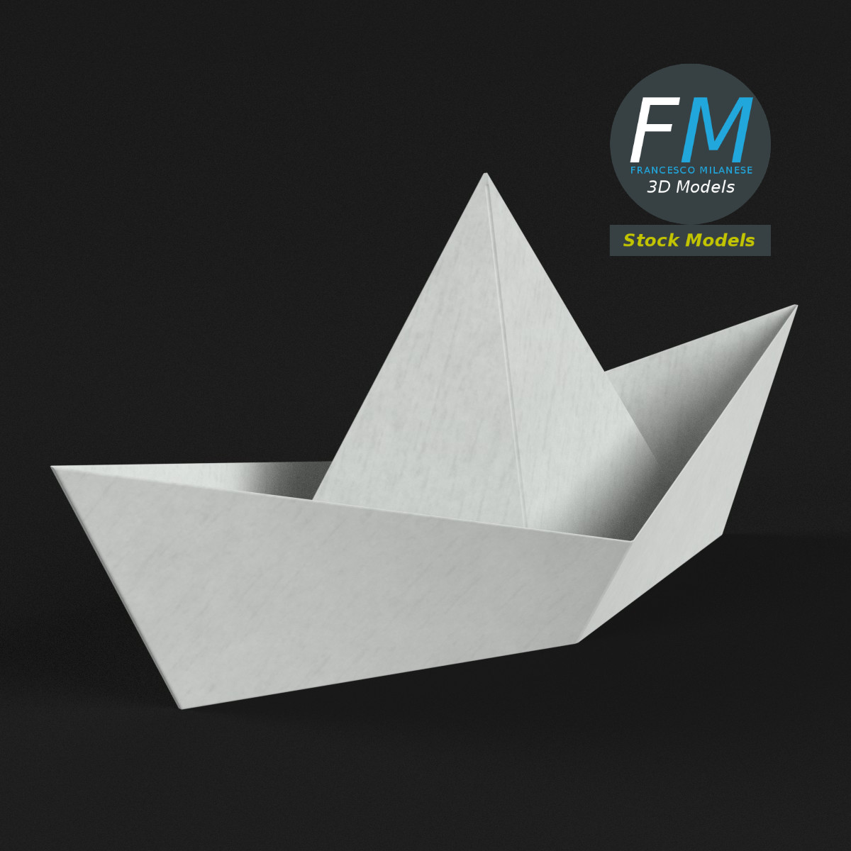 3D-Modell - Papierboot - 01