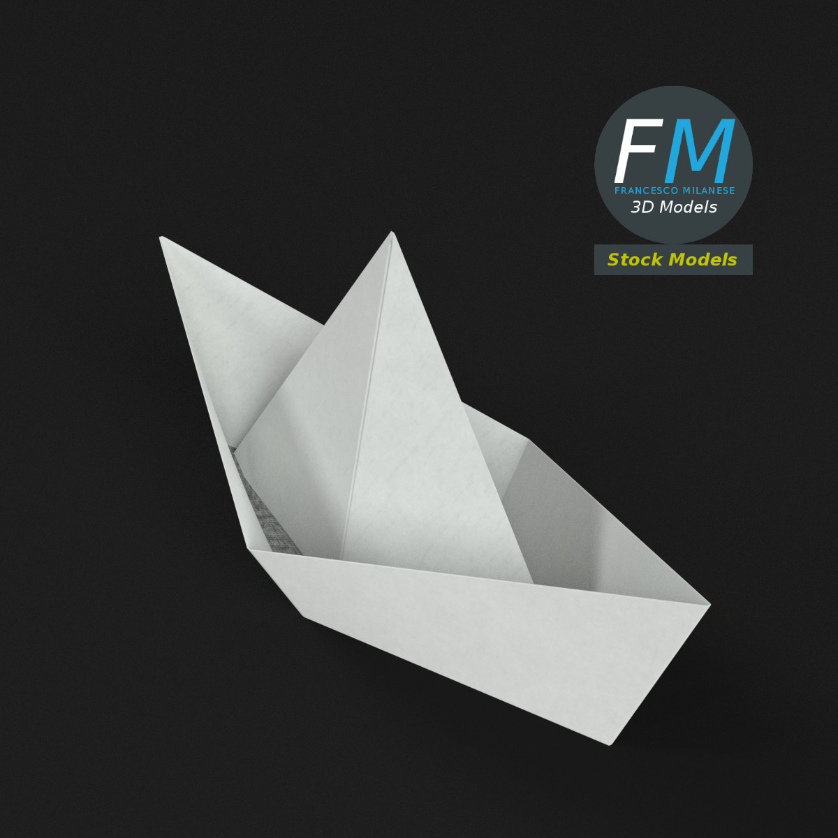 3D-Modell - Papierboot - 02
