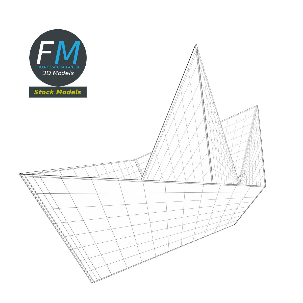 3D-Modell - Papierboot - 07