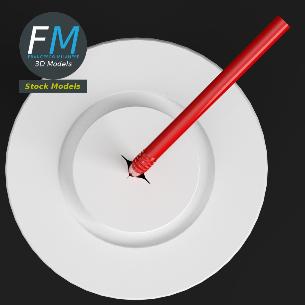 3D-Modell - Pappbecher mit Strohhalm - 06