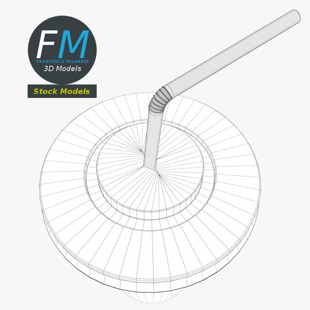 3D-Modell - Pappbecher mit Strohhalm - 08