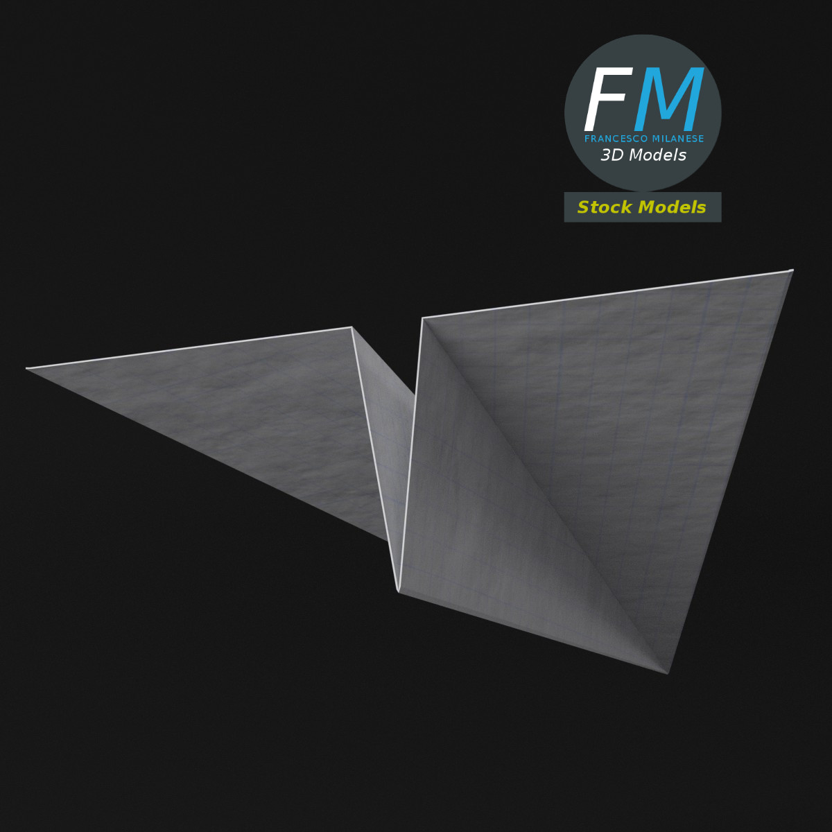 3D-Modell - Papierflieger - 05