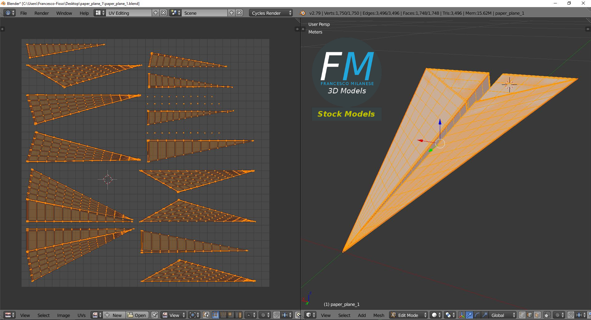 3D-Modell - Papierflieger - 10