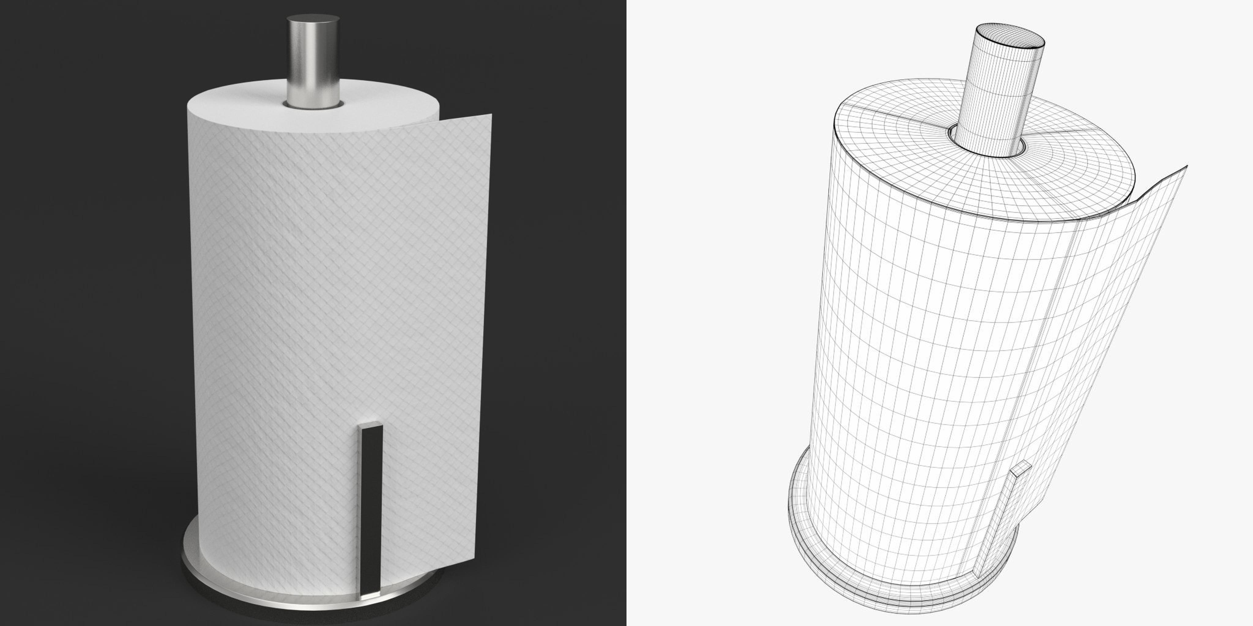 3D-Modell - Küchenrollenhalter