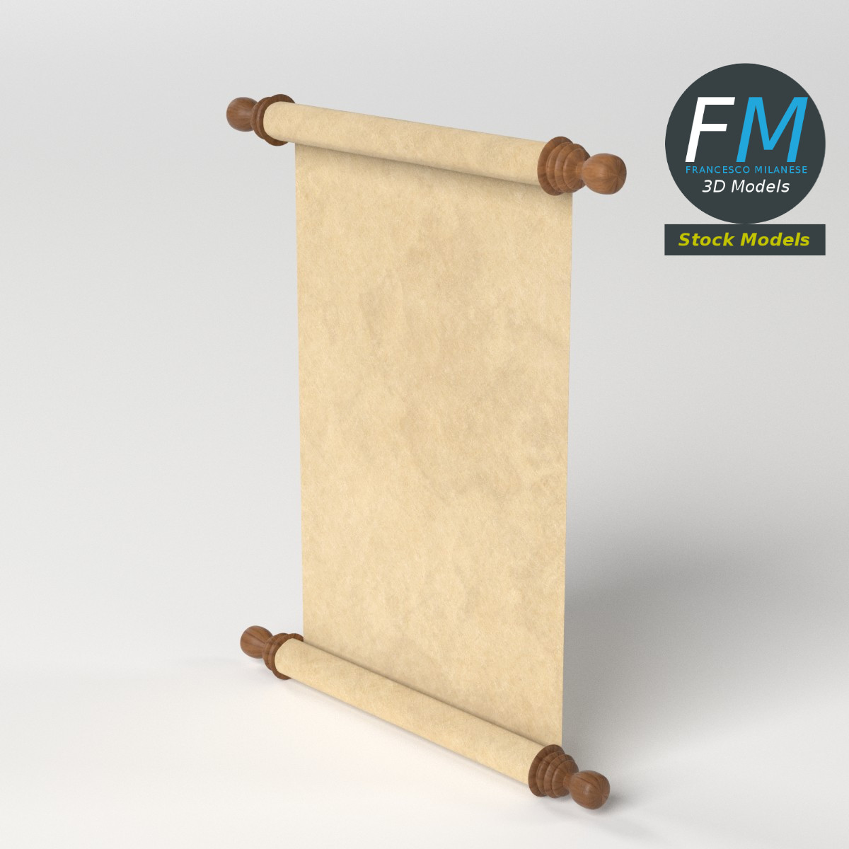 3D-Modell - Pergamentrolle - 05