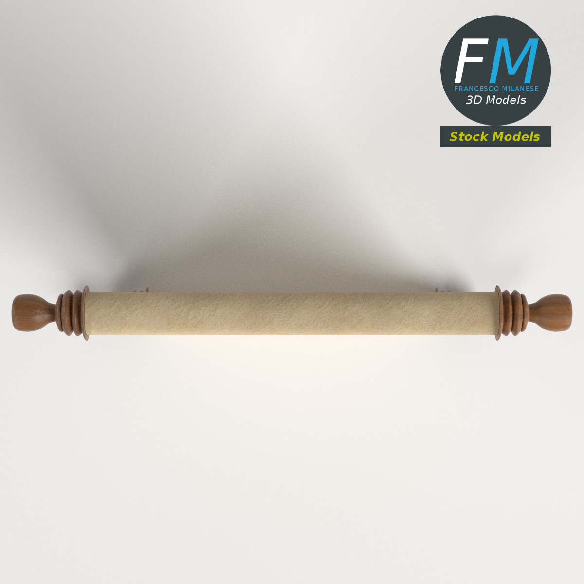 3D-Modell - Pergamentrolle - 06
