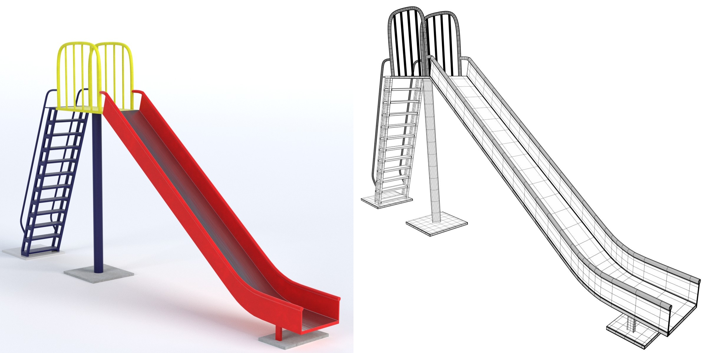 3D-Modell - Parkrutsche