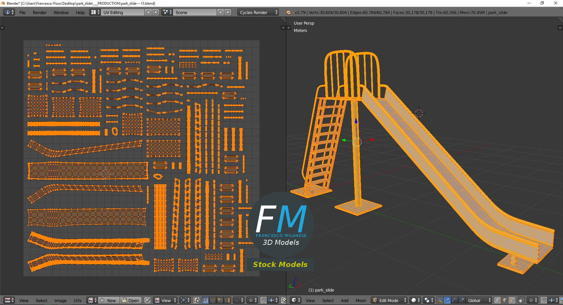 3D-Modell - Parkrutsche - 10