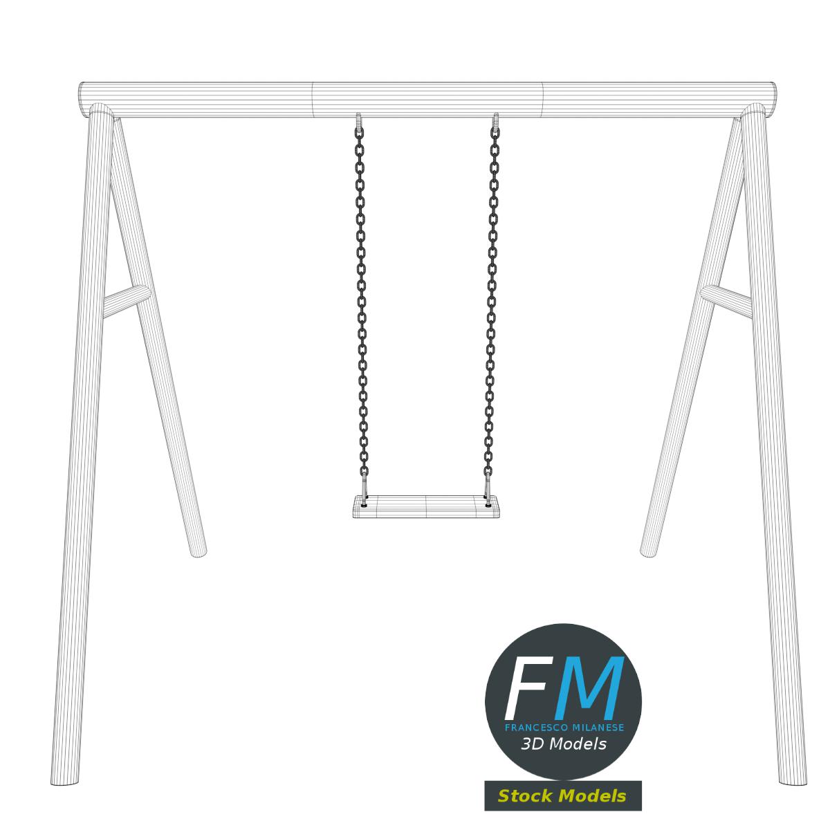 3D-Modell - Parkschaukel - 07