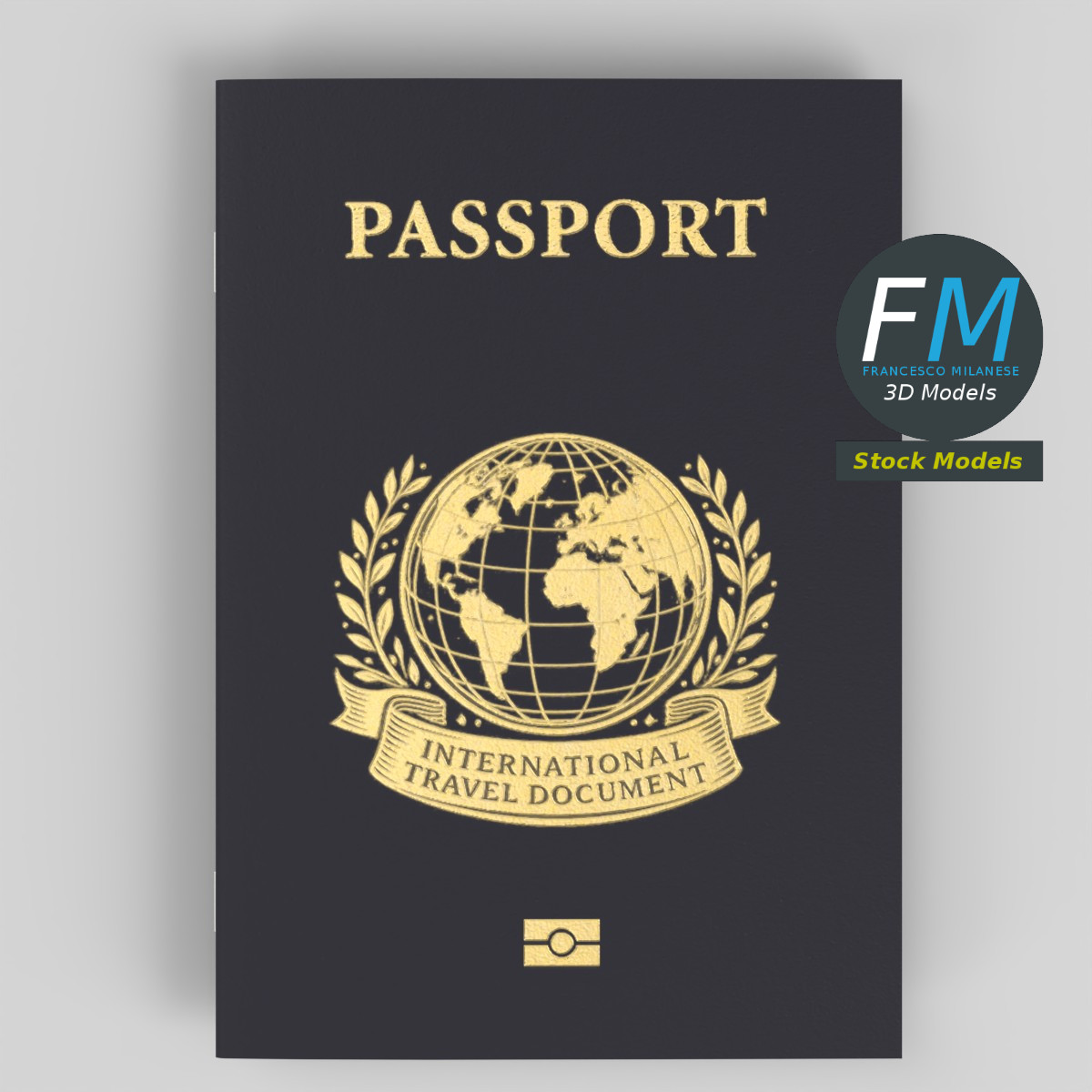 3D-Modell - Internationaler Reisepass - 02