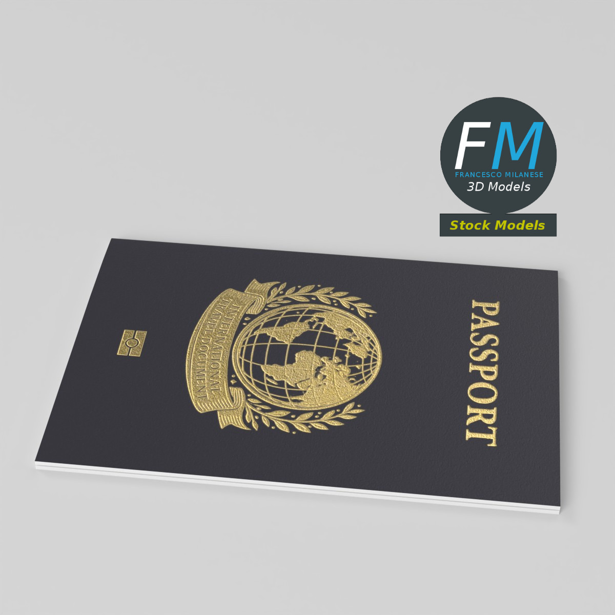 3D-Modell - Internationaler Reisepass - 05