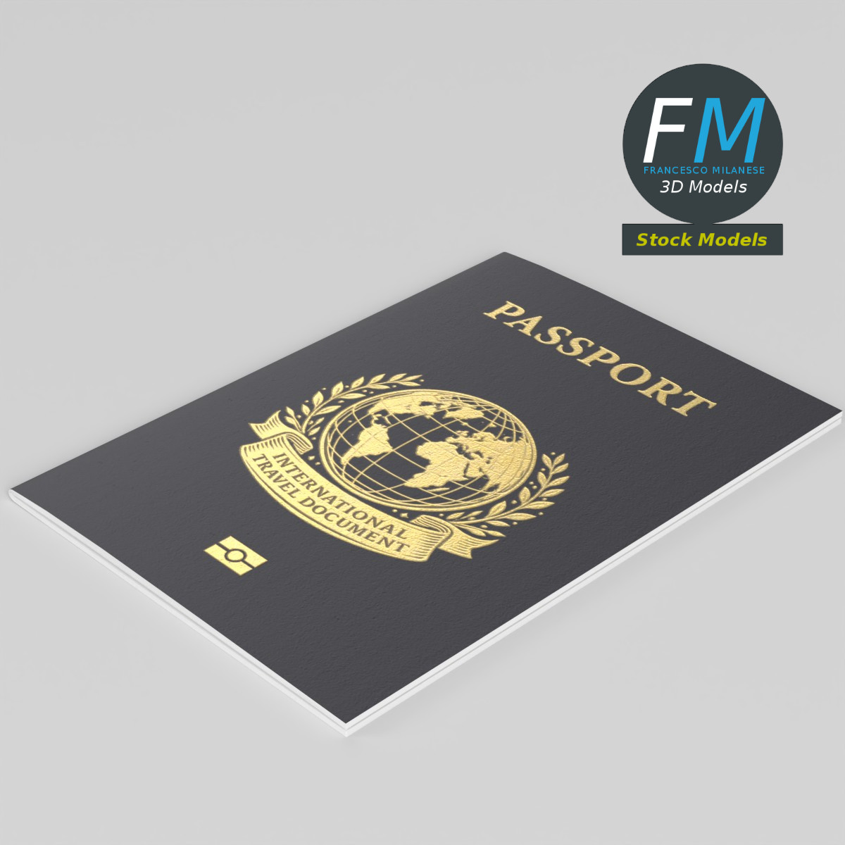 3D-Modell - Internationaler Reisepass - 06