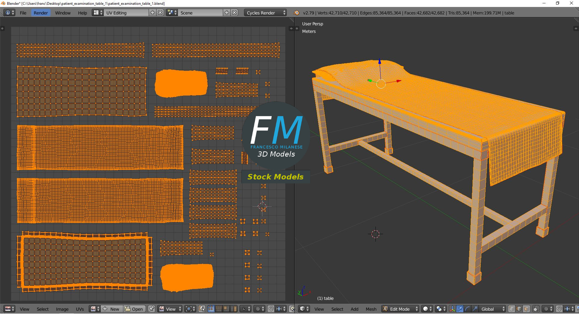 3D-Modell - Patienten-Untersuchungsliege - 10