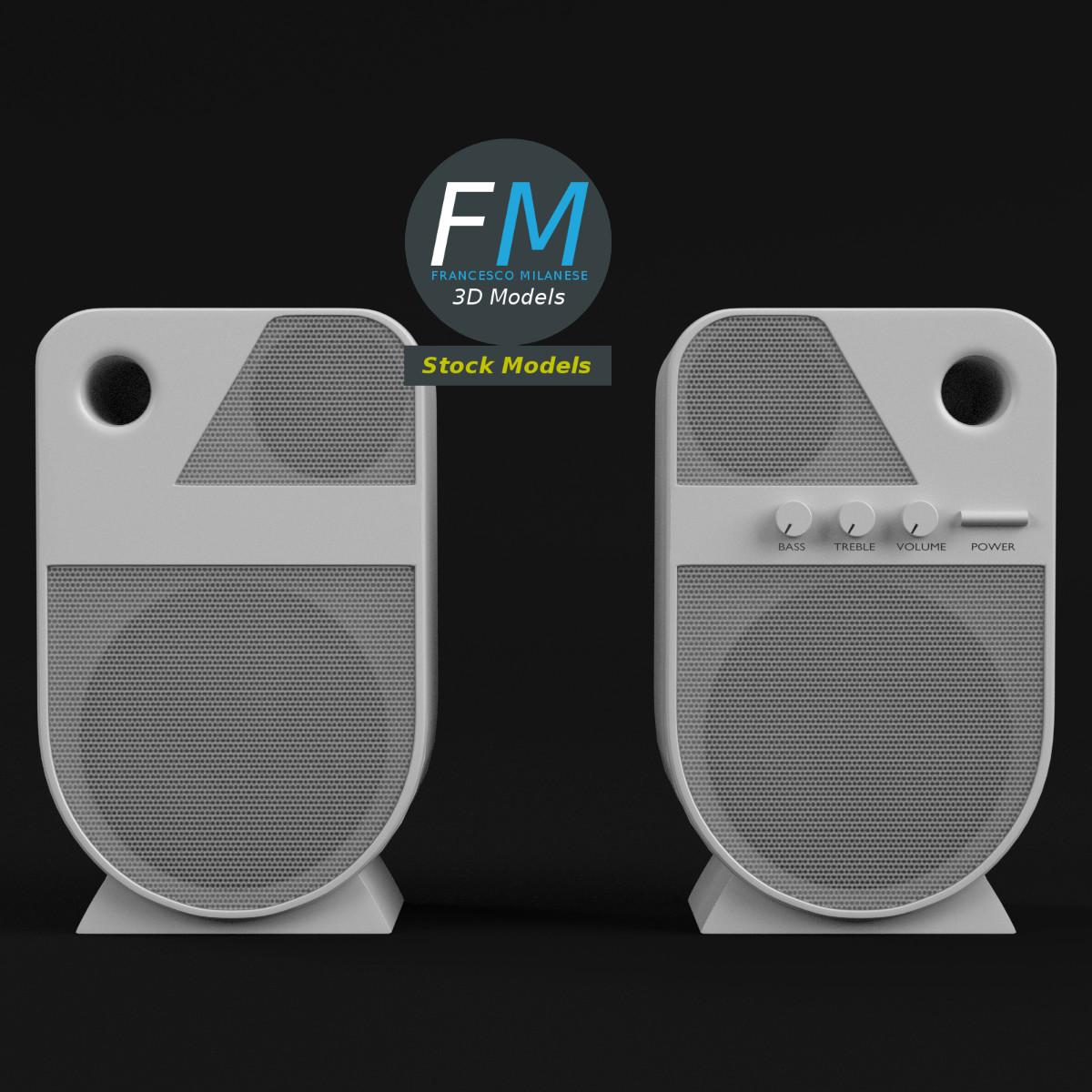3D-Modell - PC-Lautsprecher - 03