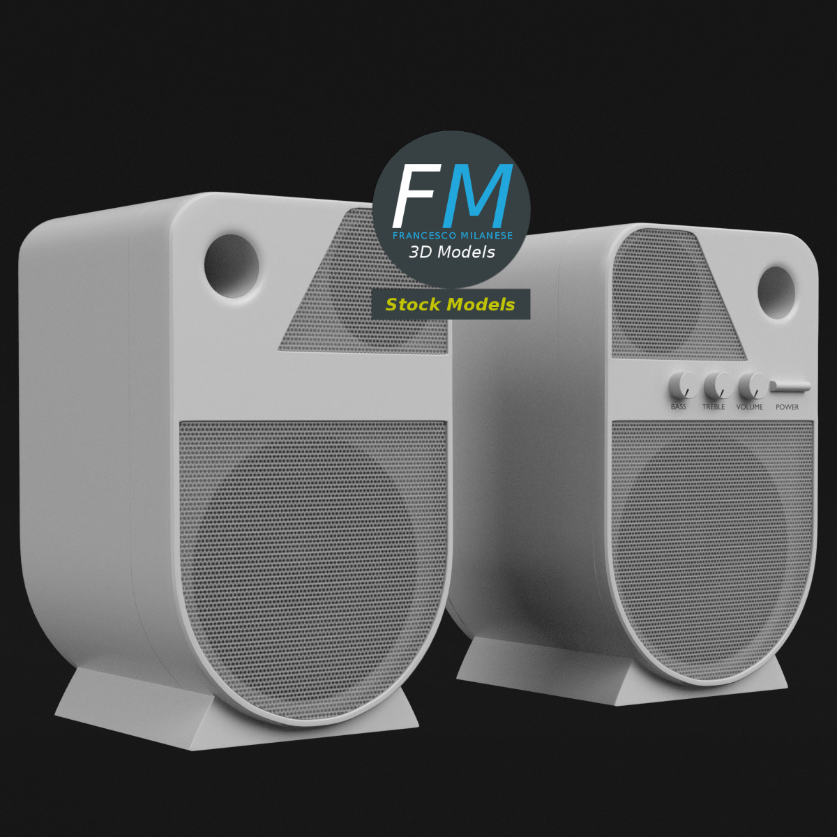 3D-Modell - PC-Lautsprecher - 04