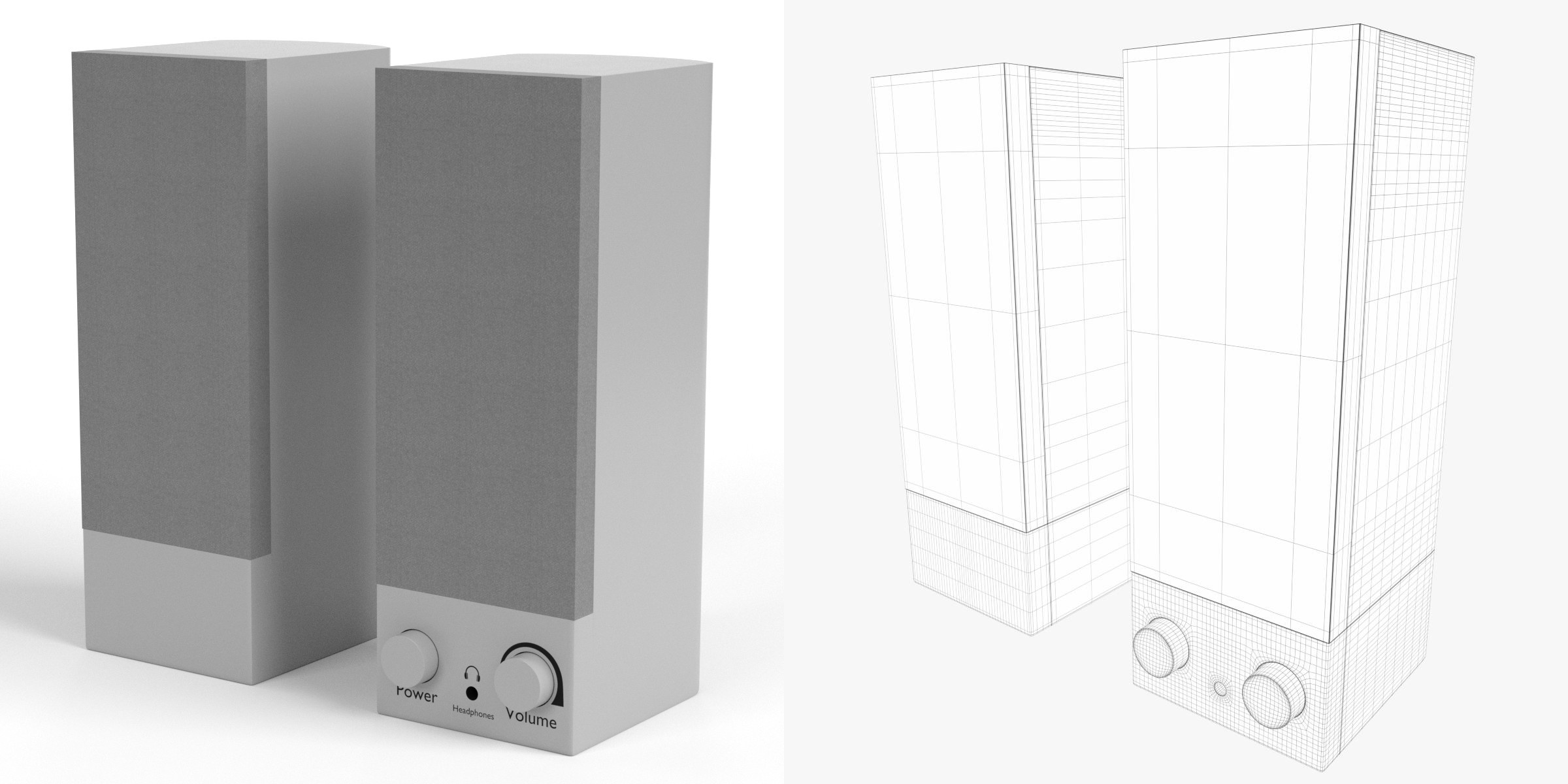 3D-Modell - PC-Lautsprecher