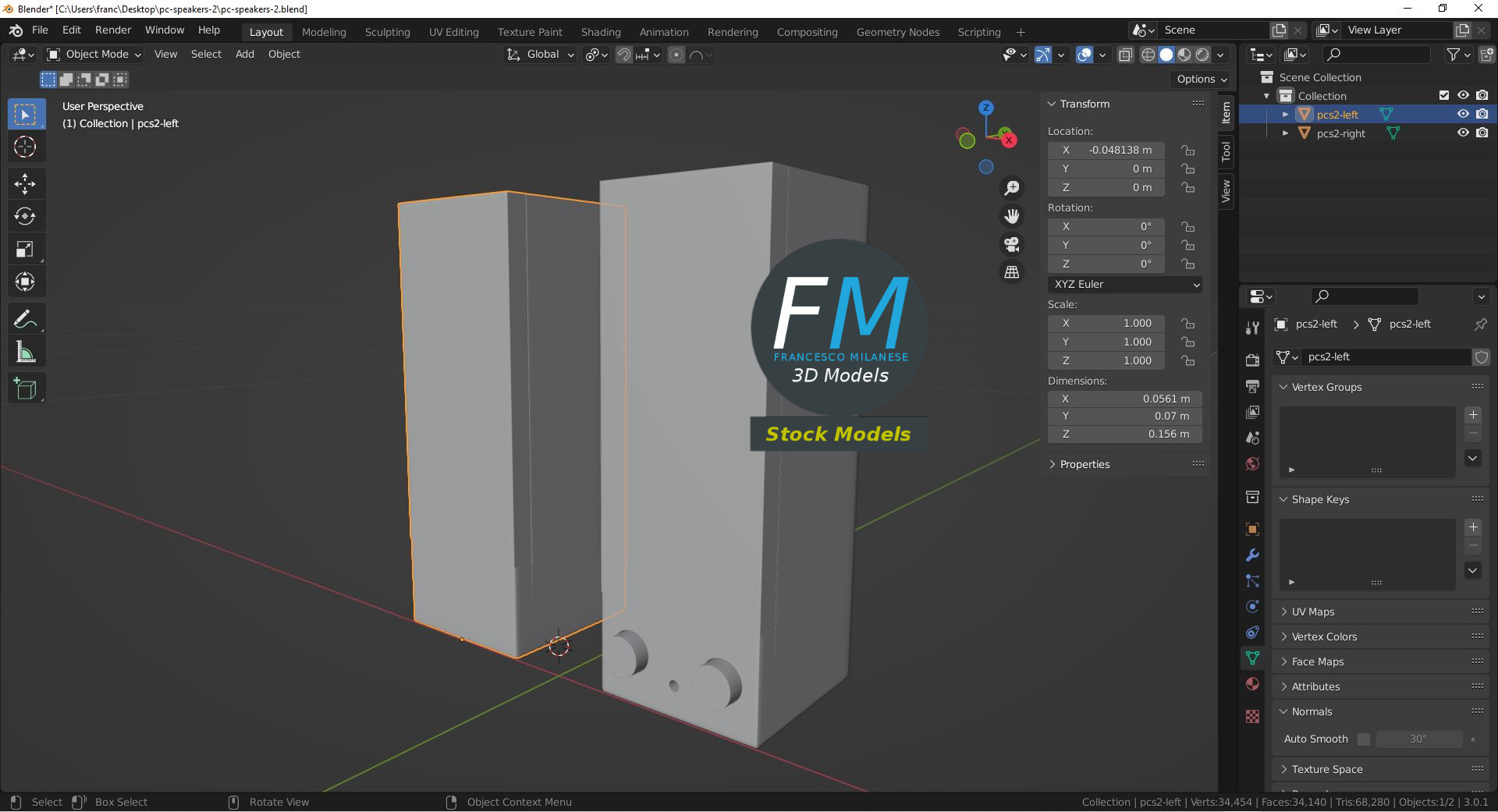 3D-Modell - PC-Lautsprecher - 09