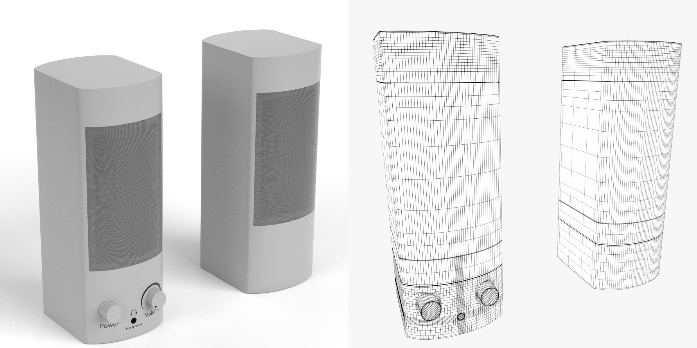 3D-Modell - PC-Lautsprecher