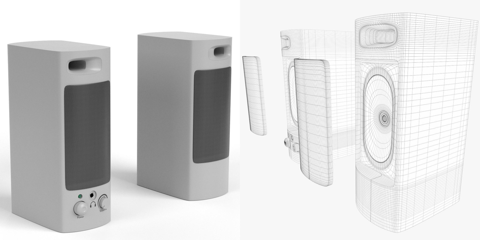 3D-Modell - PC-Lautsprecher