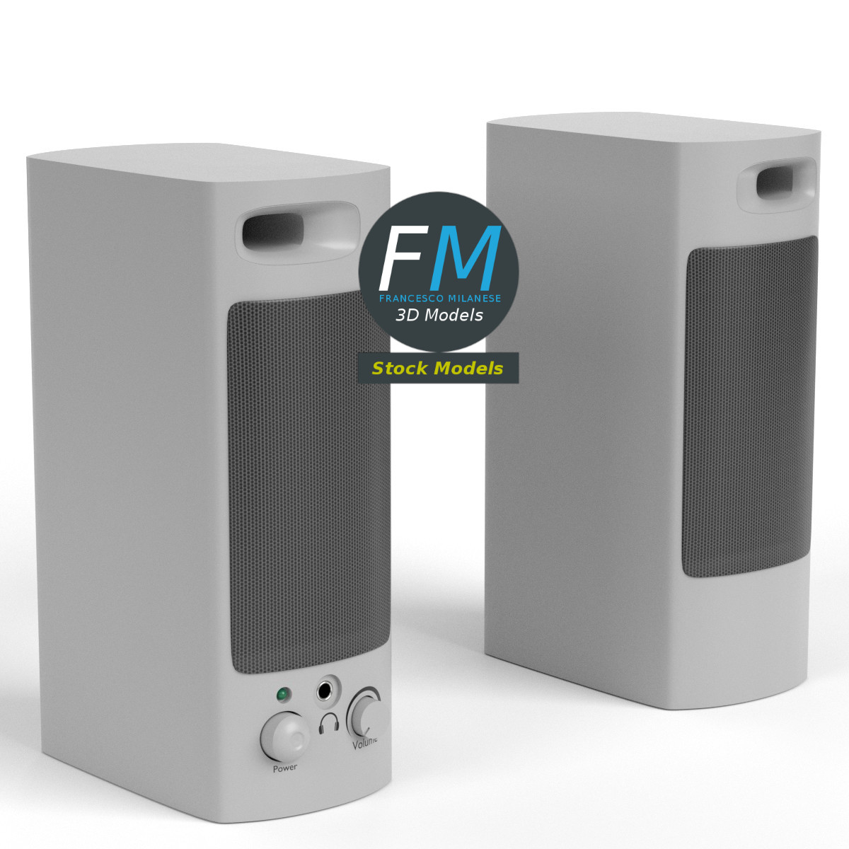 3D-Modell - PC-Lautsprecher - 01