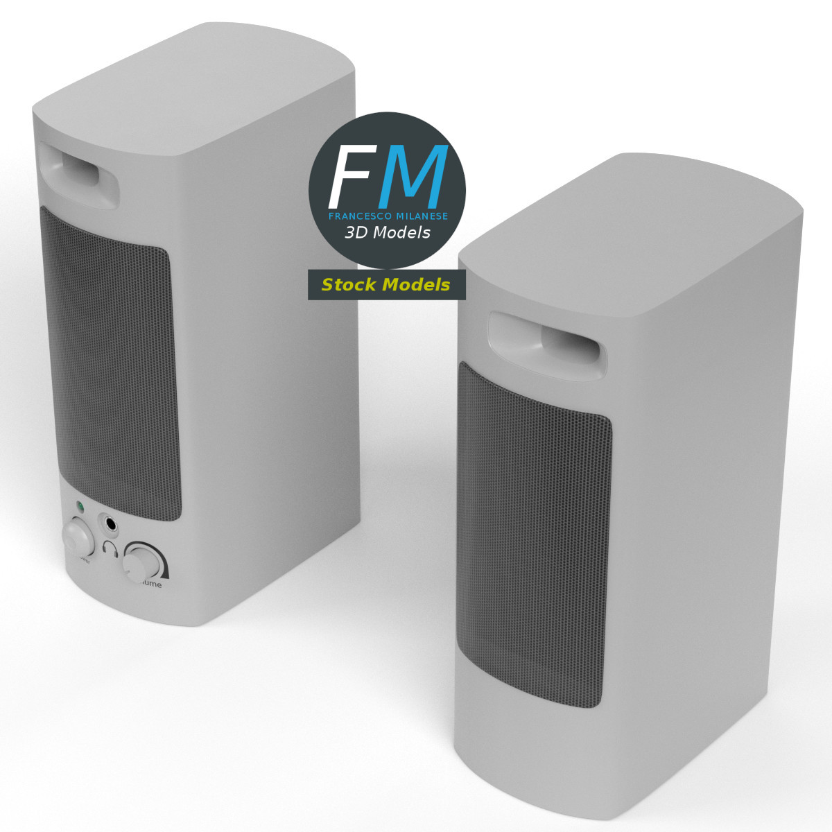 3D-Modell - PC-Lautsprecher - 02