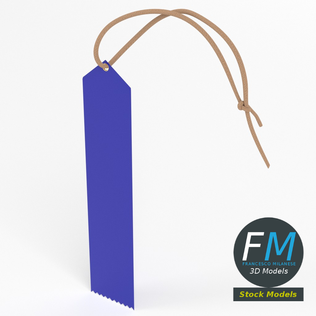 3D-Modell - Auszeichnungsband mit Spitzem Oberteil - 02