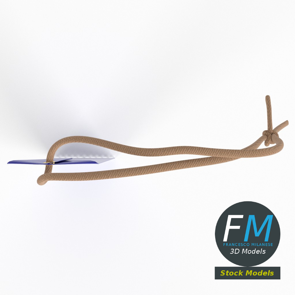 3D-Modell - Auszeichnungsband mit Spitzem Oberteil - 06