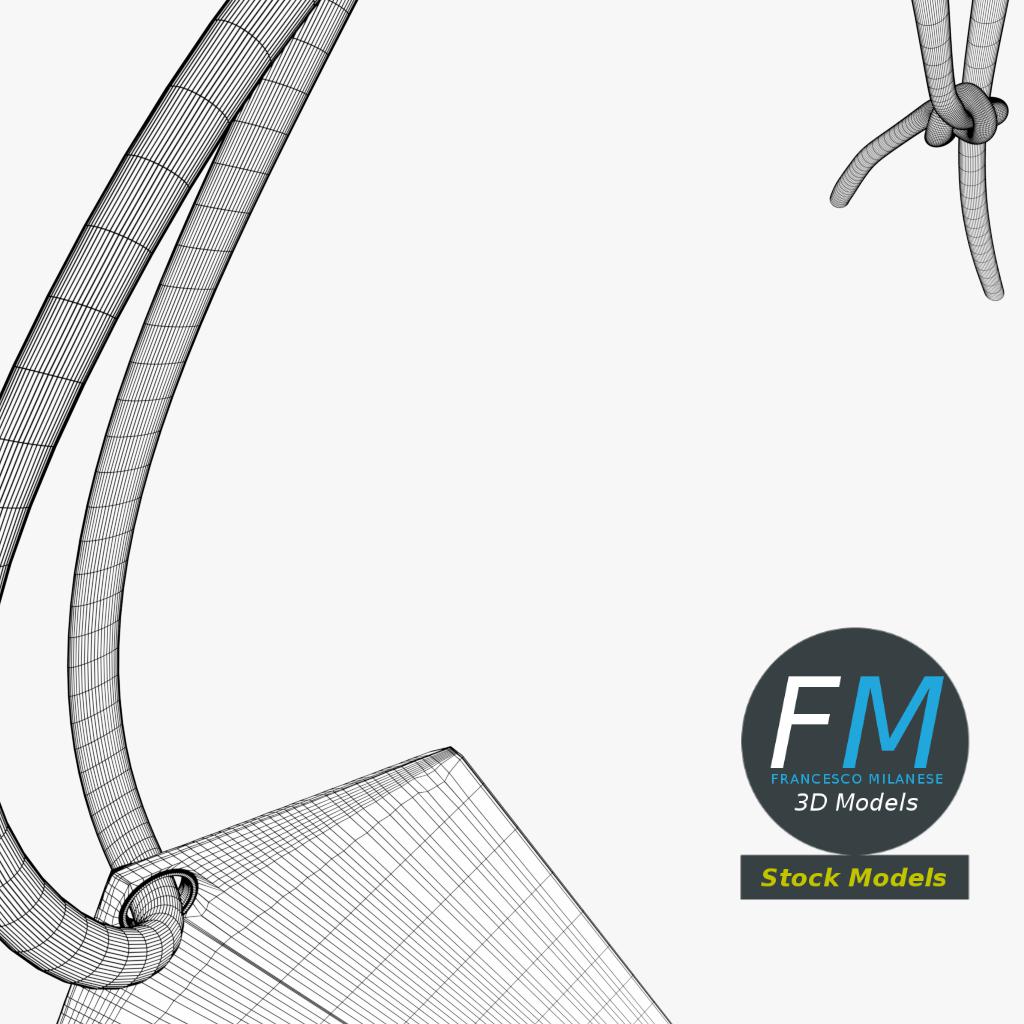 3D-Modell - Auszeichnungsband mit Spitzem Oberteil - 08