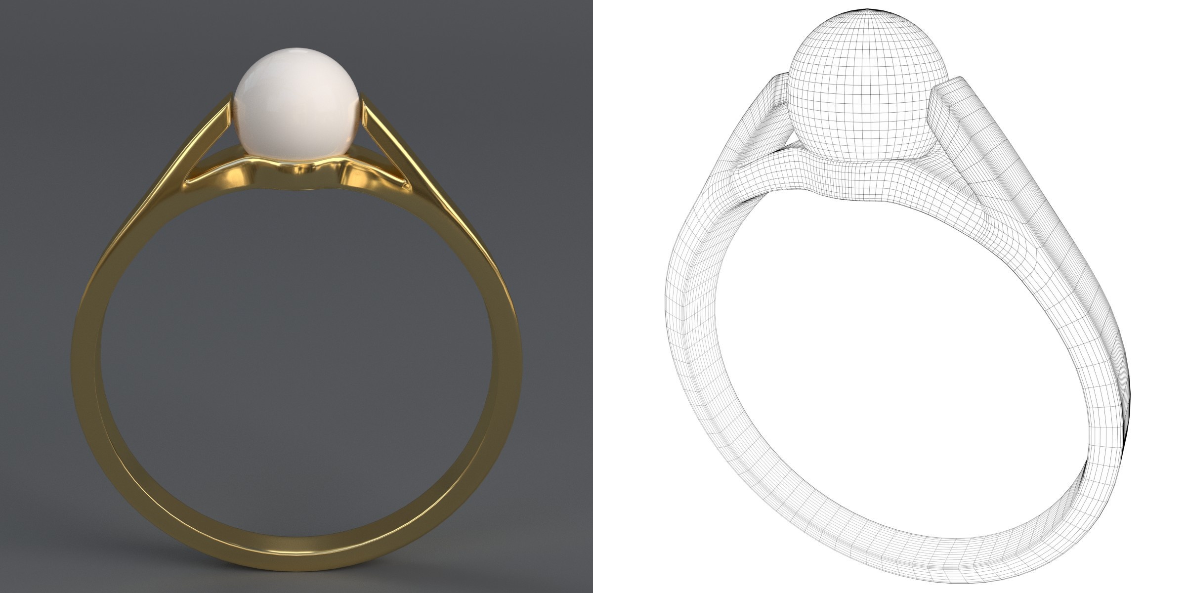 3D-Modell - Perlenring