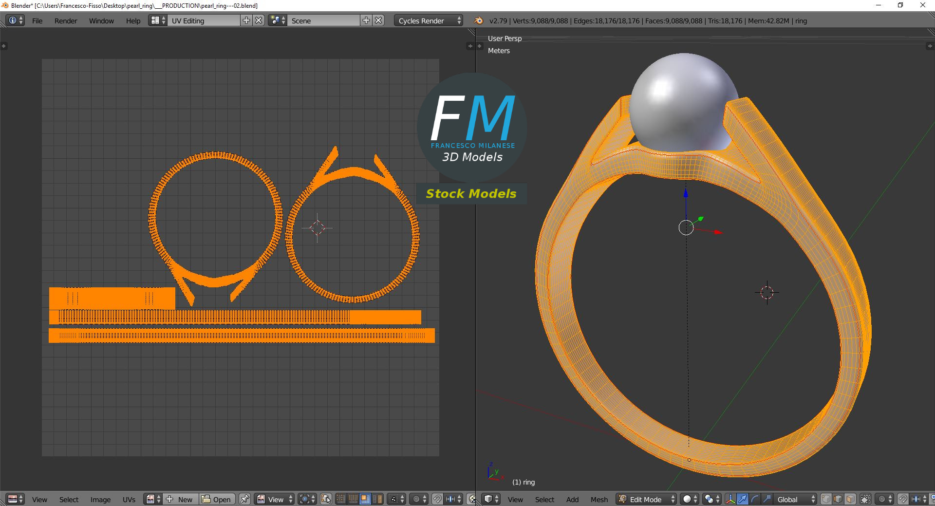 3D-Modell - Perlenring - 10