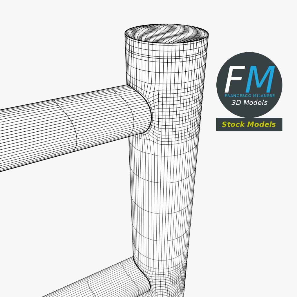 3D-Modell - Fußgängerweg-Absperrung - 08