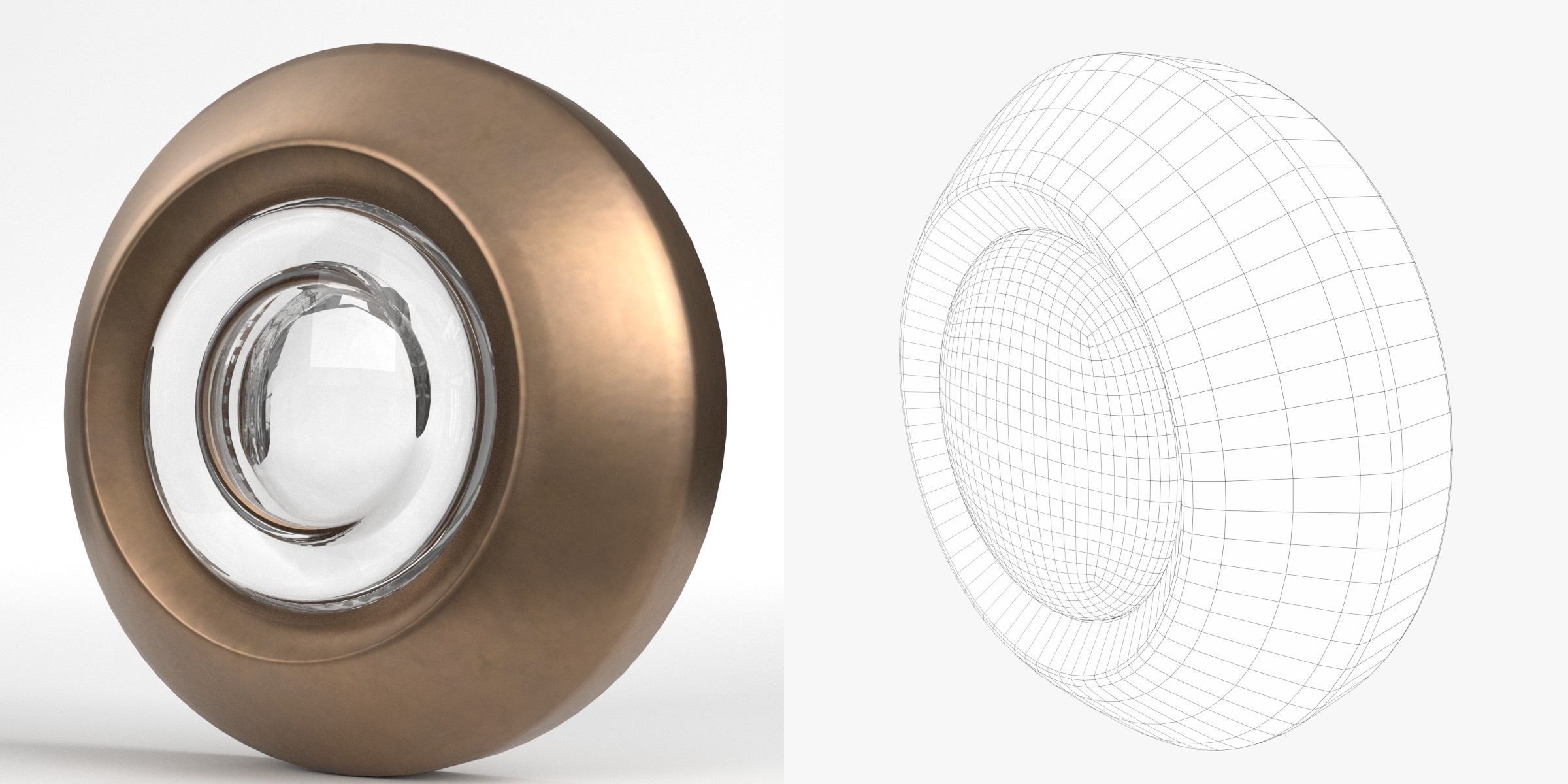 3D-Modell - Vorderteil eines Türspions