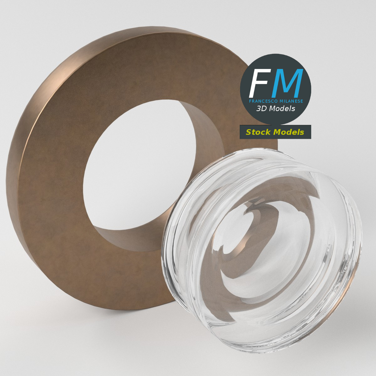 3D-Modell - Vorderteil eines Türspions - 05