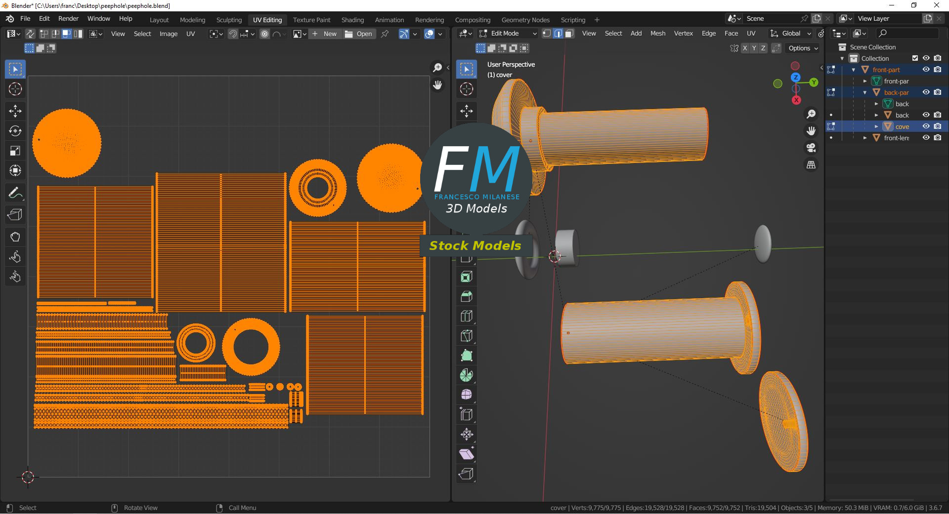 3D-Modell - Türspion - 10