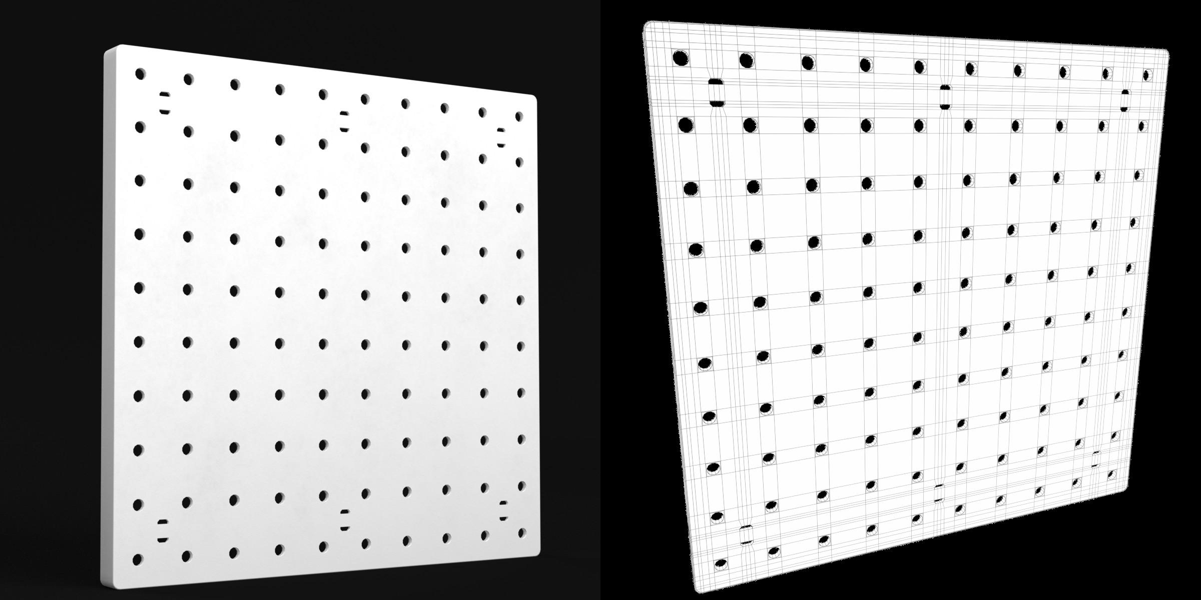 3D-Modell - Lochwand