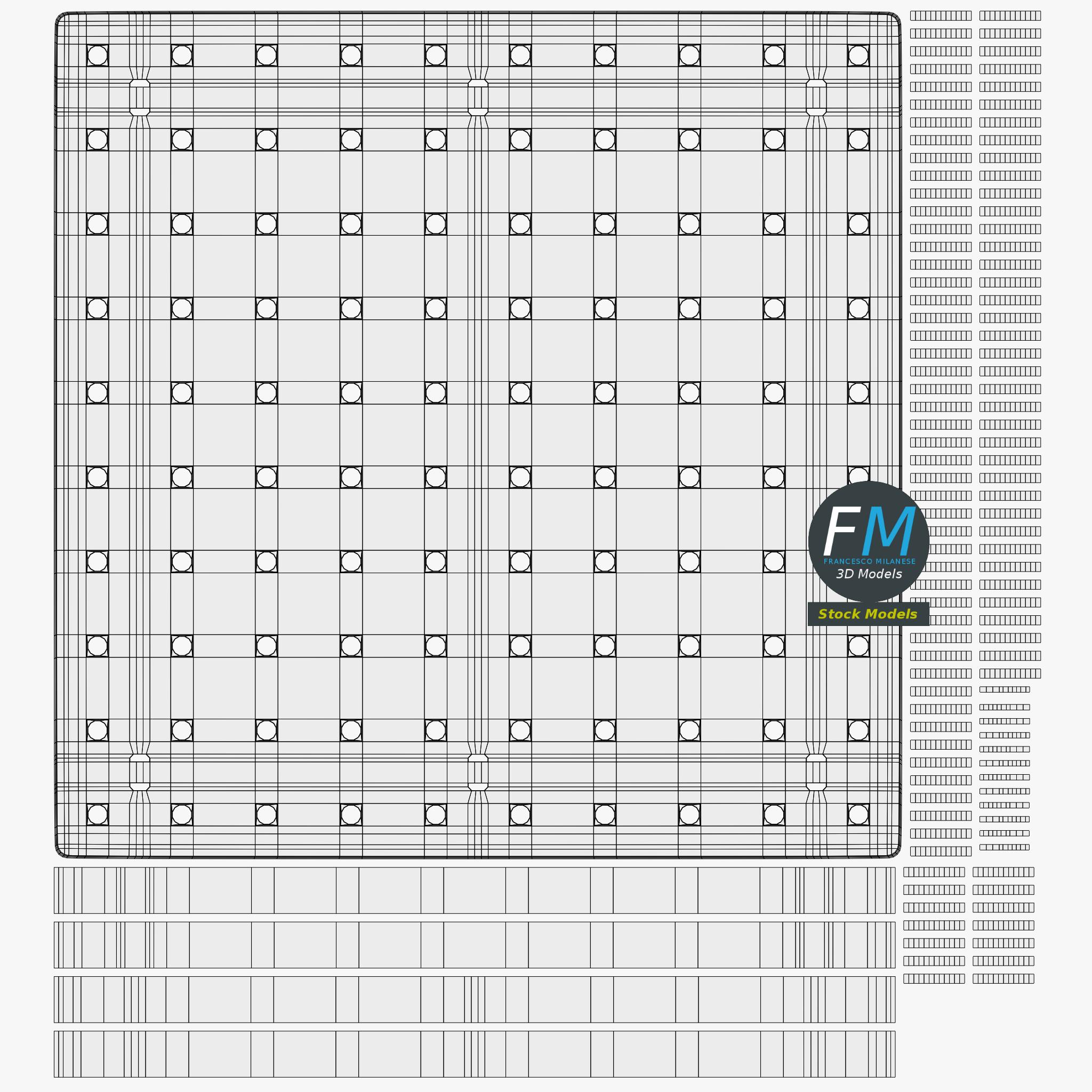 3D-Modell - Lochwand - 11 3D-Modell - Lochwand - 11